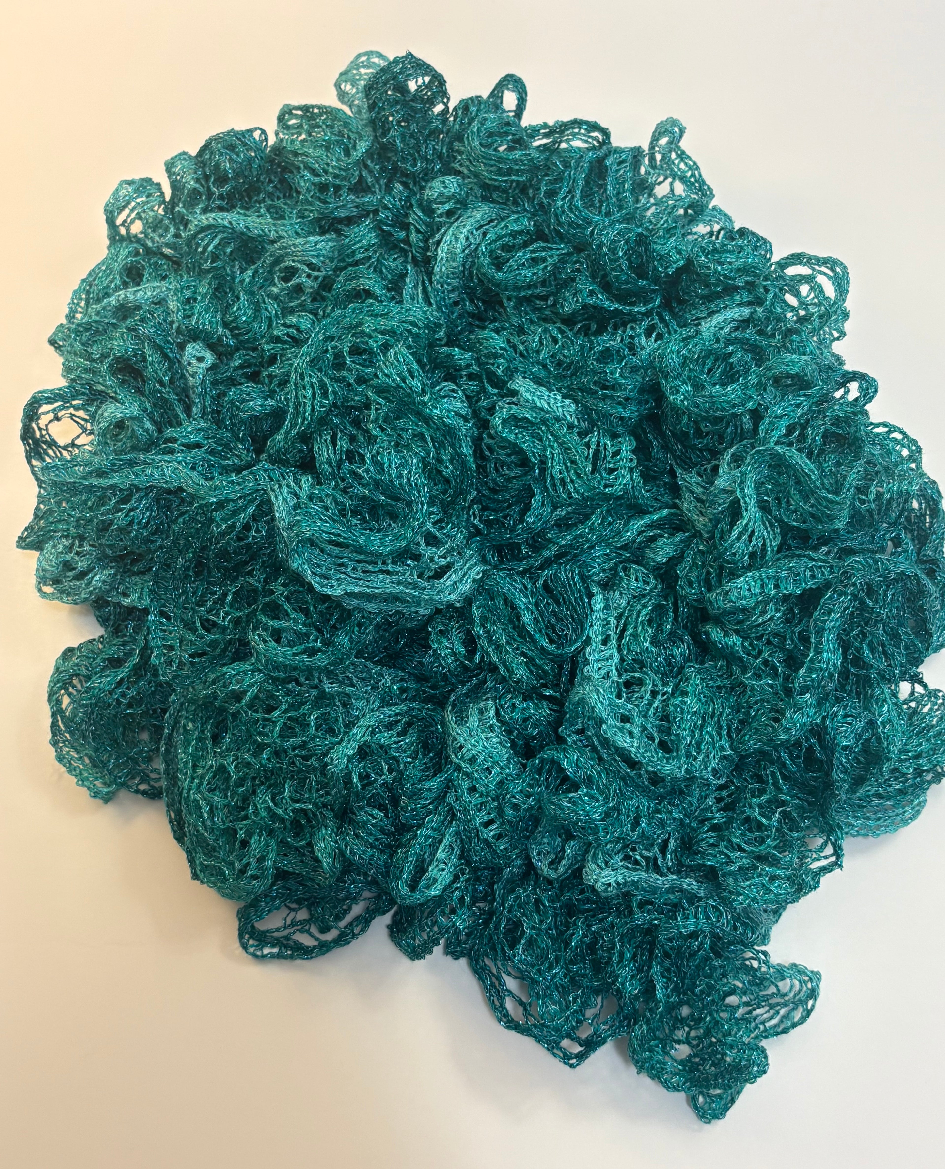 Aquamarine Ruffle Scarf