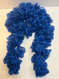 Blue Ruffle Scarf