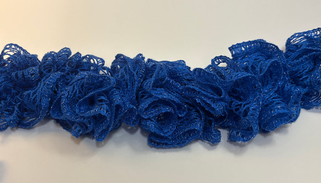 Blue Ruffle Scarf
