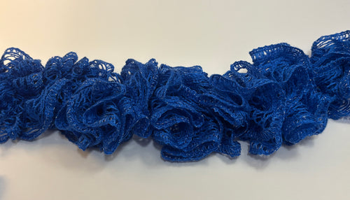 Blue Ruffle Scarf