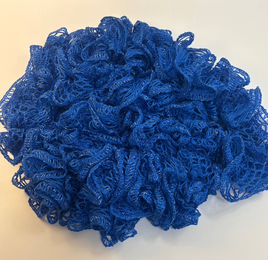 Blue Ruffle Scarf