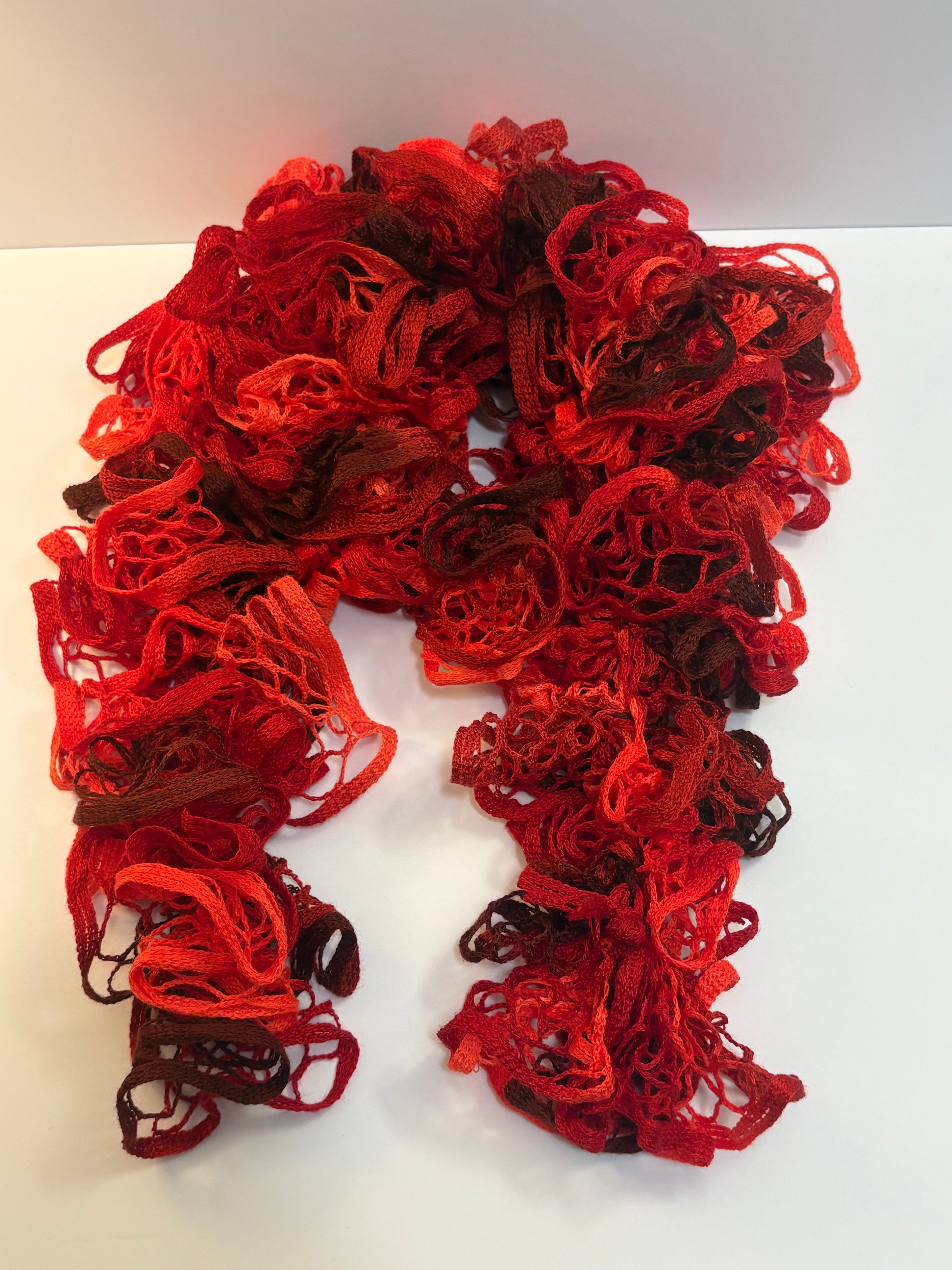 Cinnamon Candy Ruffle Scarf