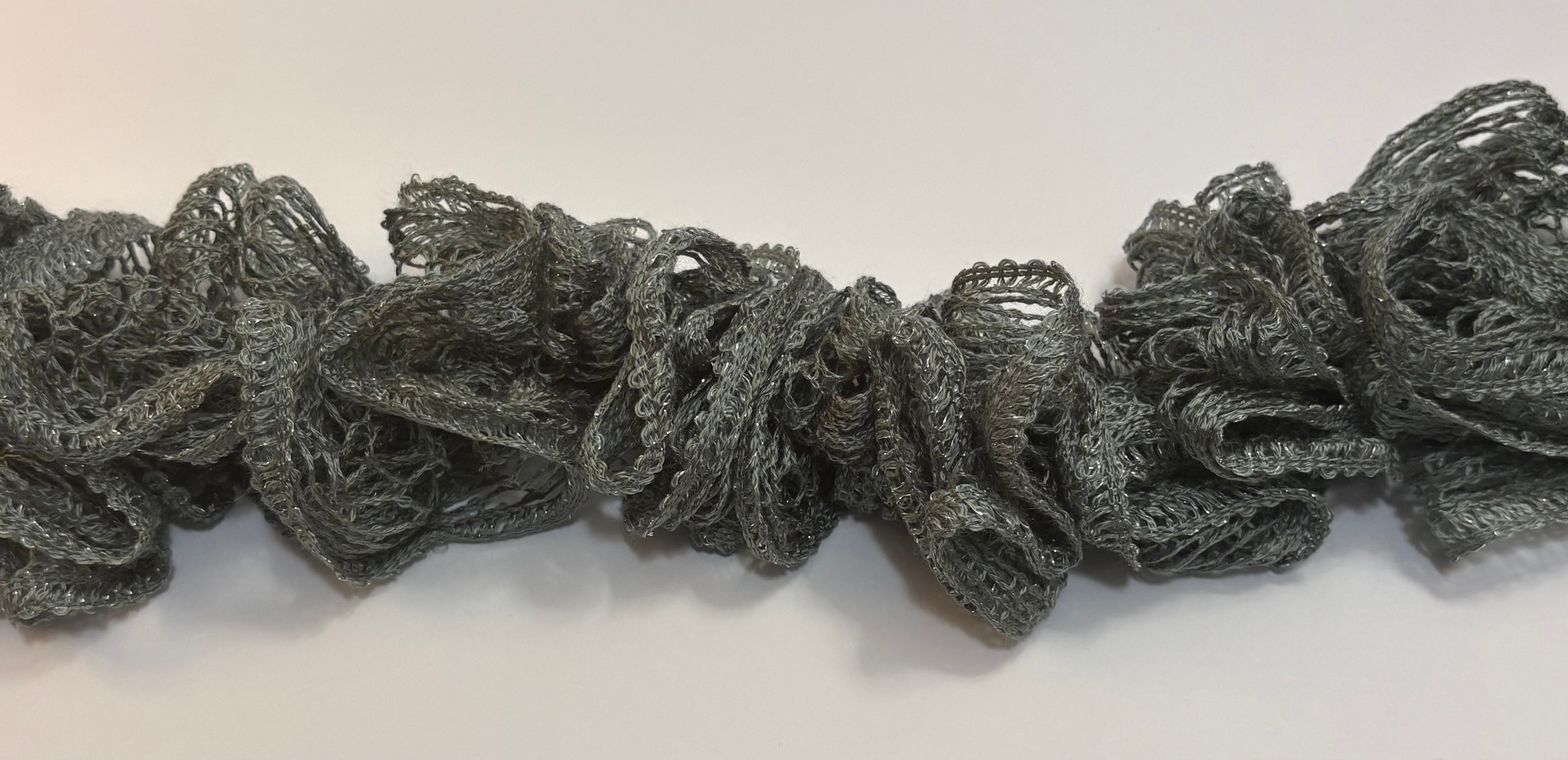 Gray Ruffle Scarf