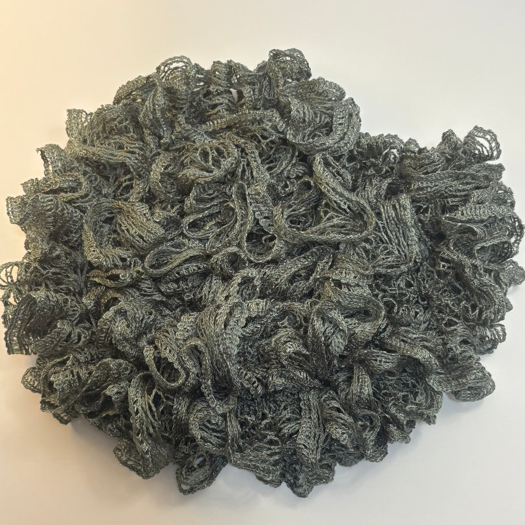 Gray Ruffle Scarf