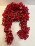 Red Hot Ruffle Scarf