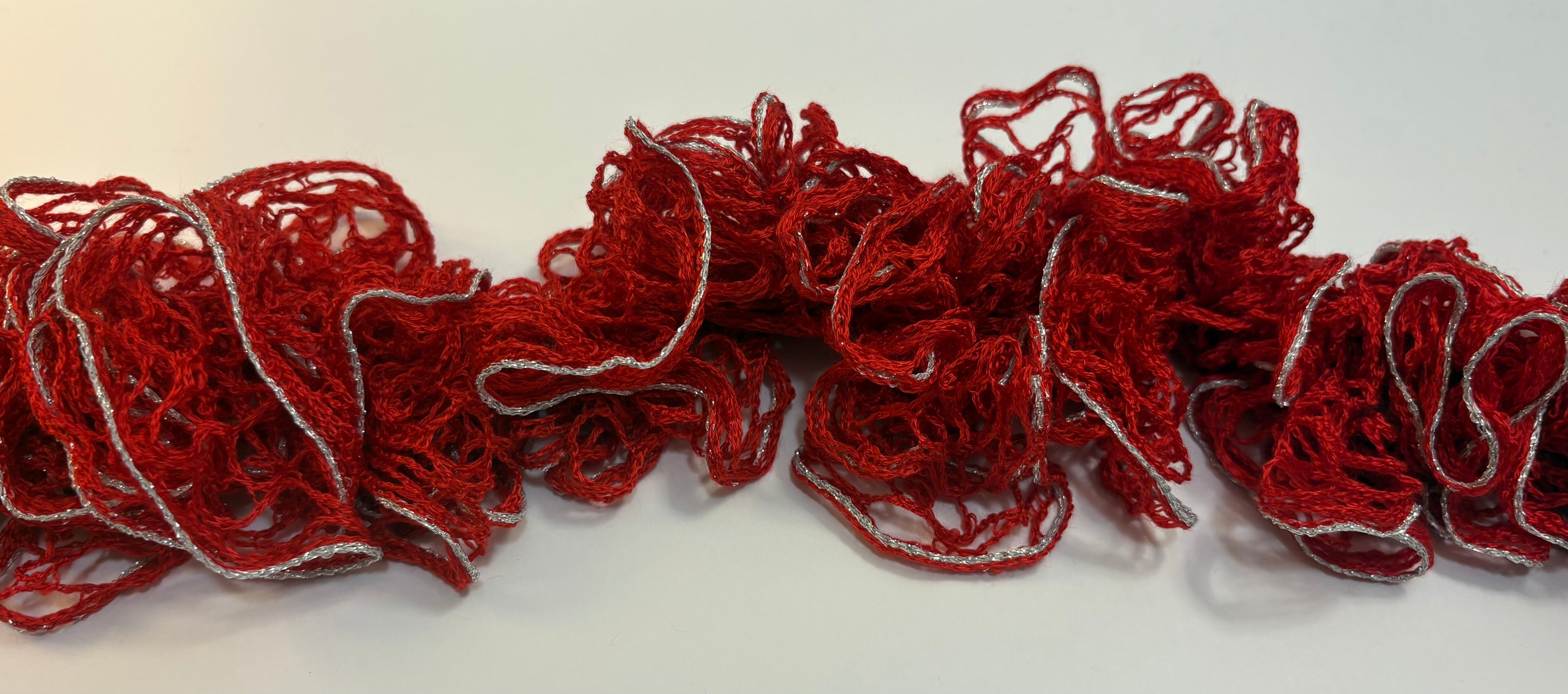 Red Hot Ruffle Scarf