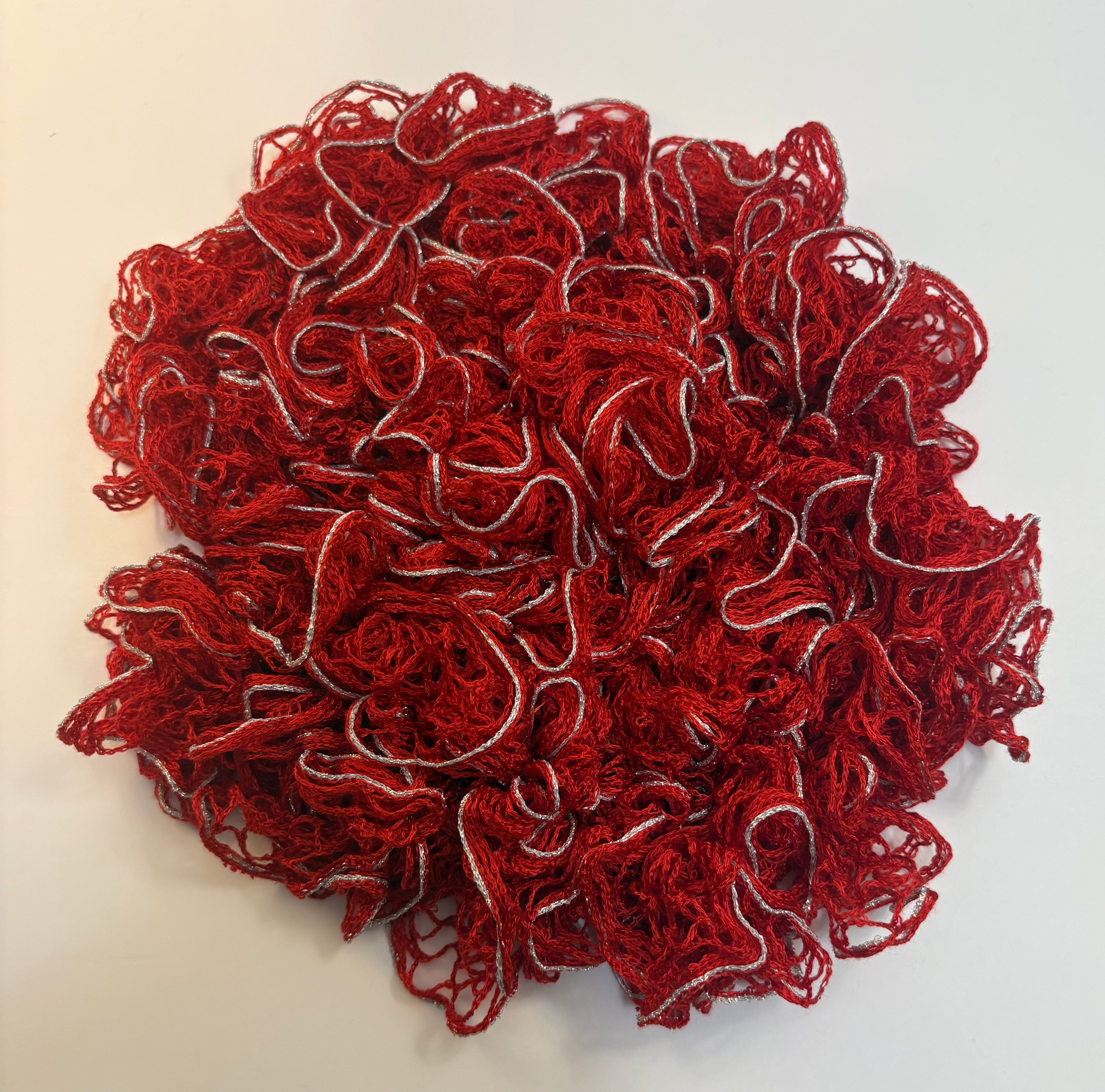 Red Hot Ruffle Scarf