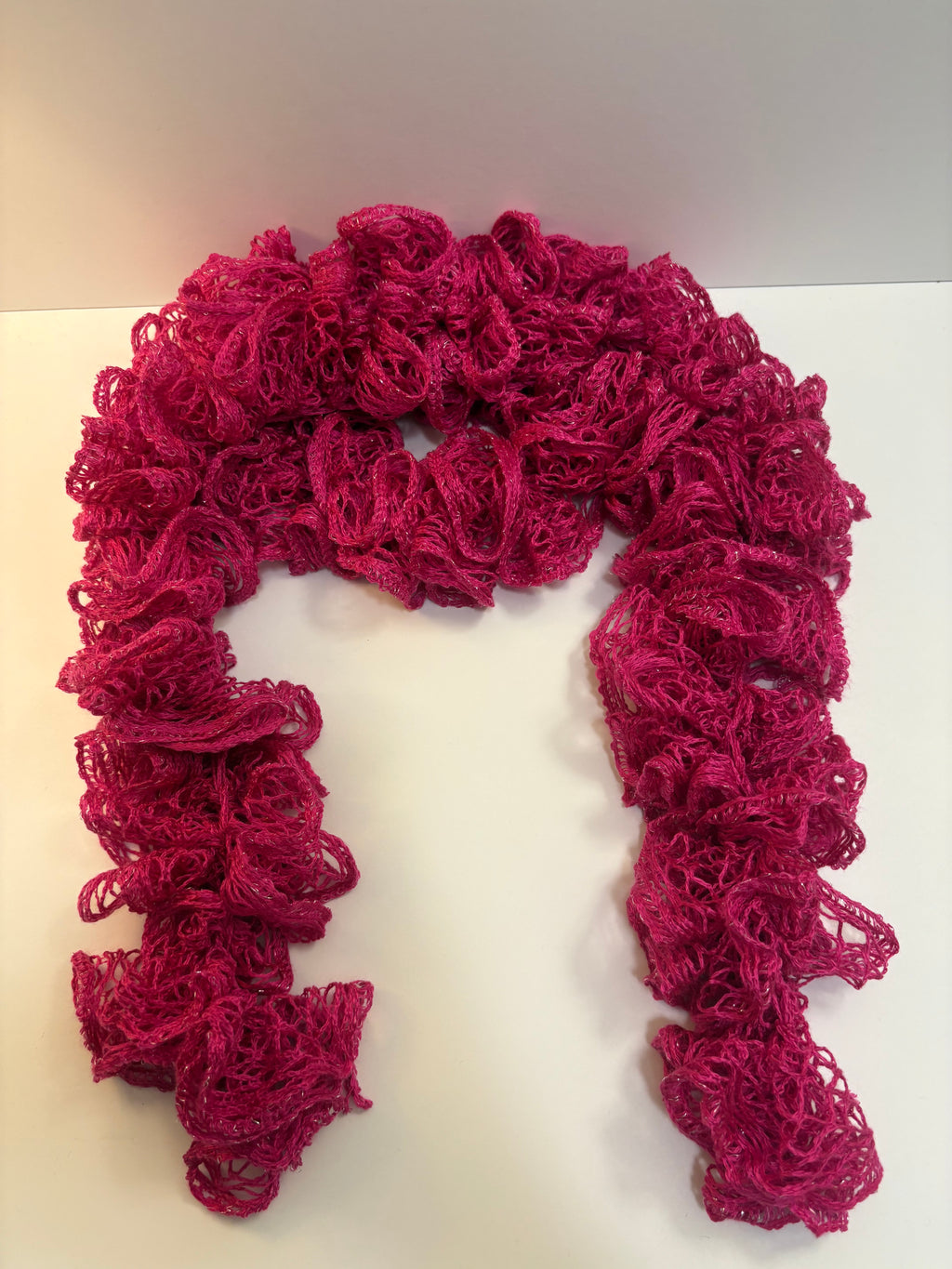 Pink Ruffle Scarf