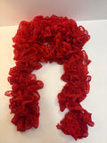 Red Ruffle Scarf