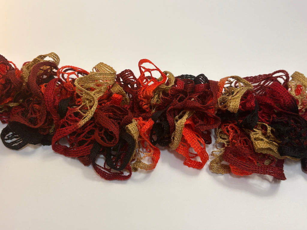 Red Clay Ruffle Scarf