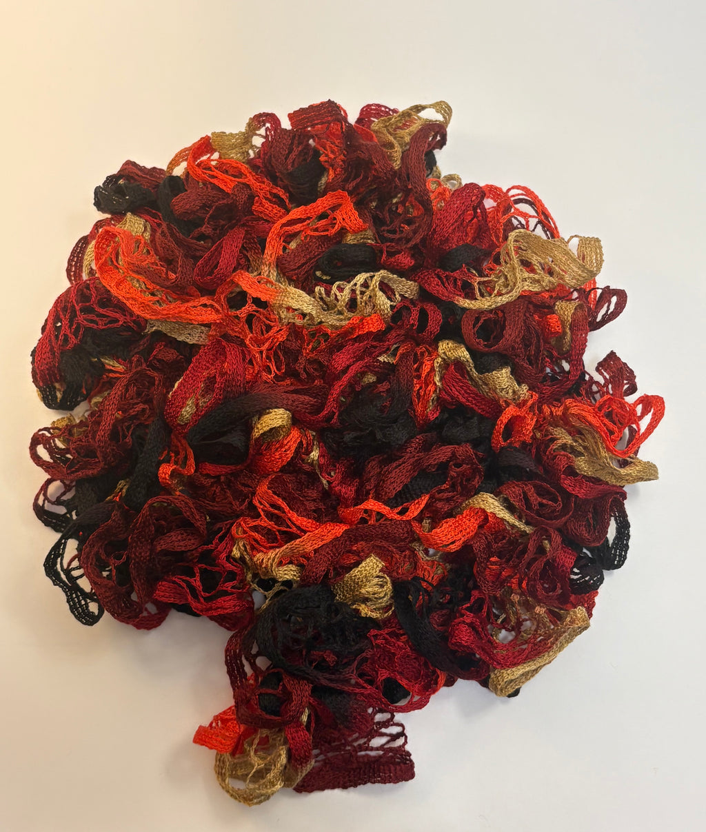 Red Clay Ruffle Scarf