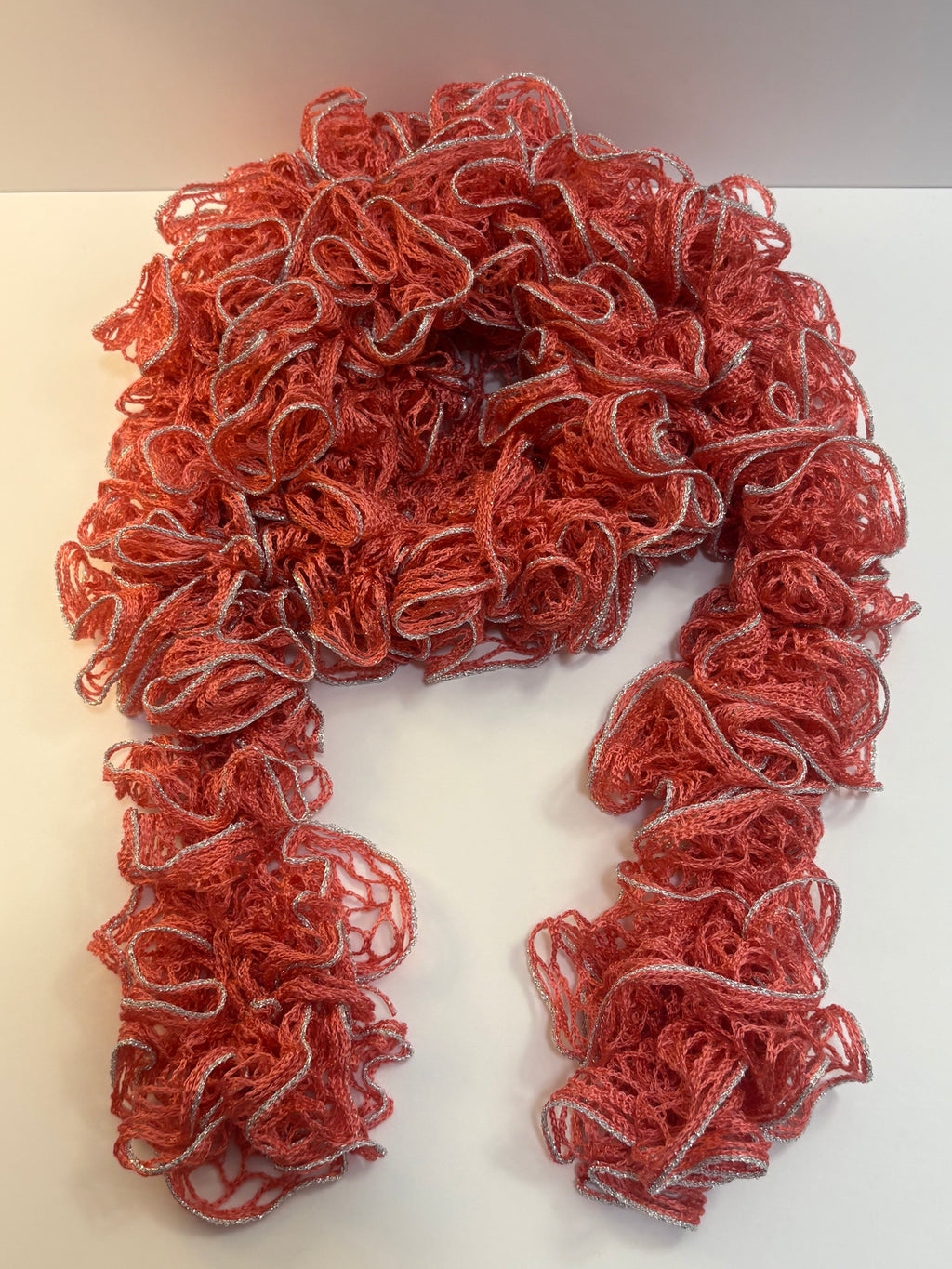 Salmon Ruffle Scarf